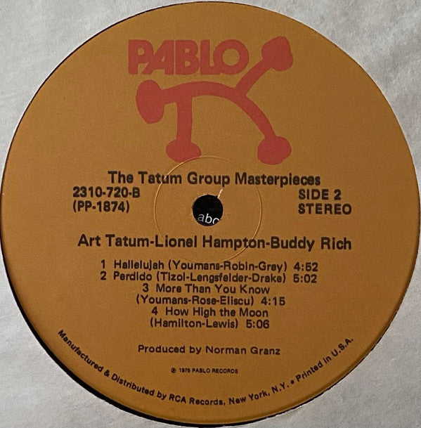 Art Tatum - The Tatum Group Masterpieces(LP, Album, RE, Ind)