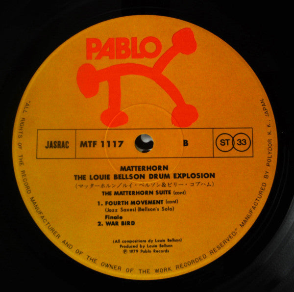 The Louie Bellson Drum Explosion - Matterhorn (LP, Album)