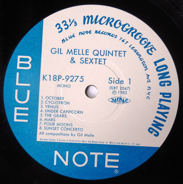 Gil Mellé Quintet - Gil Mellé Quintet & Sextet (LP, Comp, Mono, Ltd)