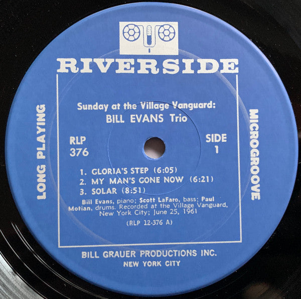 The Bill Evans Trio - Sunday At The Village Vanguard(LP, Album, Mon...
