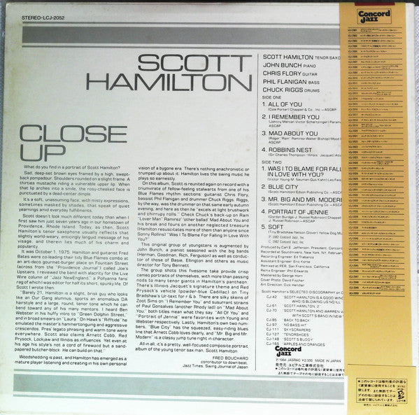 Scott Hamilton - Close Up (LP, Album, RE)
