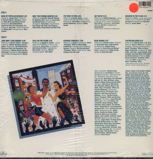 Kurtis Blow - Back By Popular Demand (LP, Album)