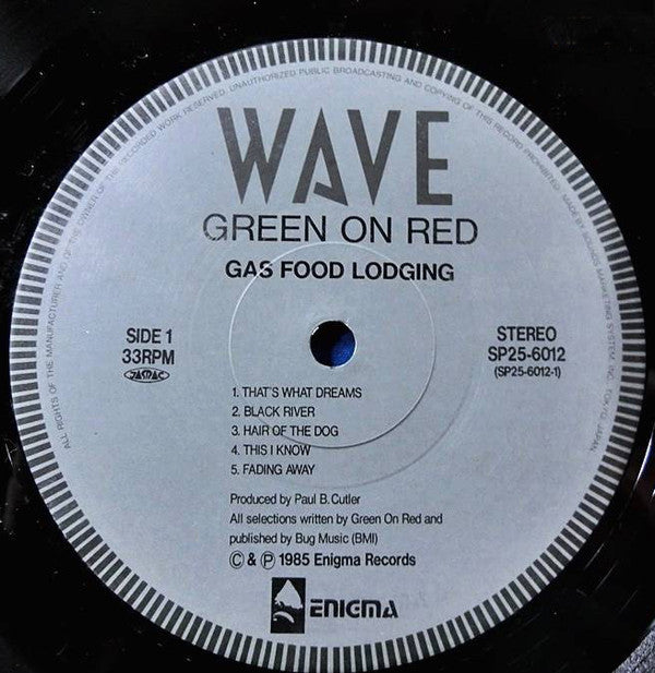 Green On Red - Gas Food Lodging (LP, Album)