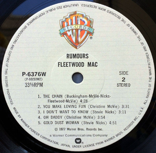 Fleetwood Mac - Rumours (LP, Album, RE)