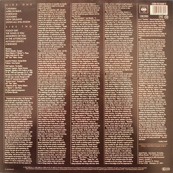 Wynton Marsalis - Marsalis Standard Time, Vol. 1 (LP, Album)