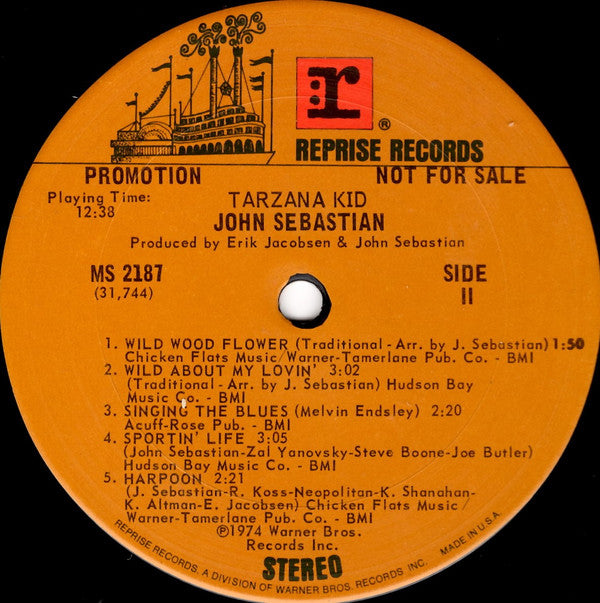 John Sebastian - Tarzana Kid (LP, Album, Promo)