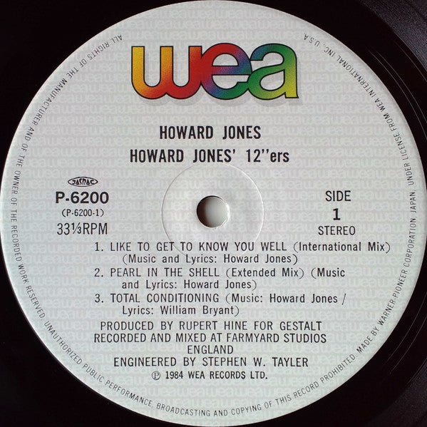 Howard Jones - Howard Jones' 12""Ers(LP, Album, P/Mixed + Flexi, 7"...