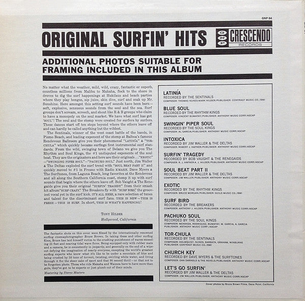 Various - Original Surfin' Hits (LP, Comp, RE)