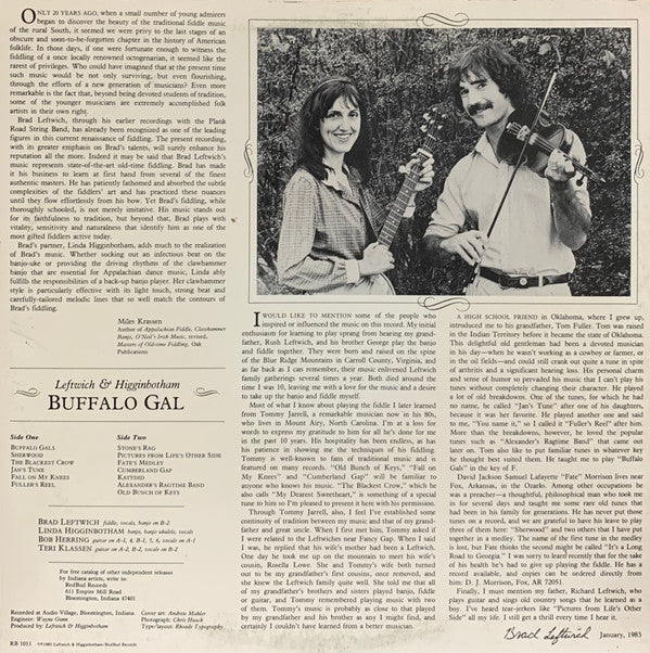 Leftwich & Higginbotham - Buffalo Gal (LP)