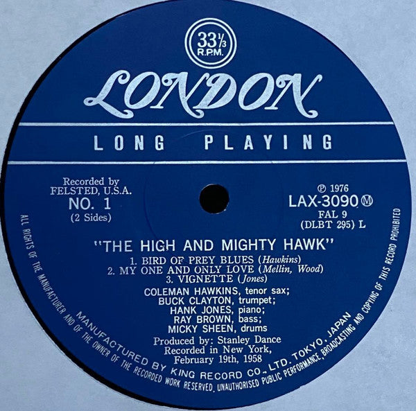 Coleman Hawkins - The High And Mighty Hawk (LP, Album, Mono, RE)