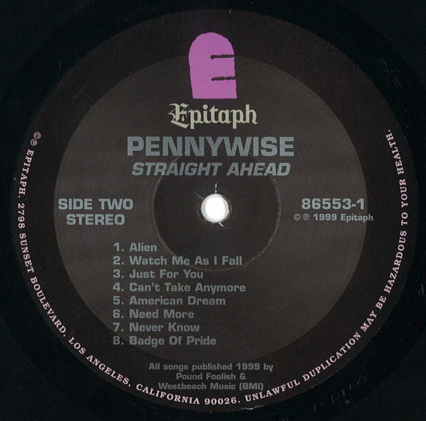 Pennywise - Straight Ahead (LP, Album)