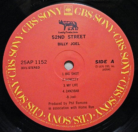 Billy Joel - 52nd Street (LP, Album)