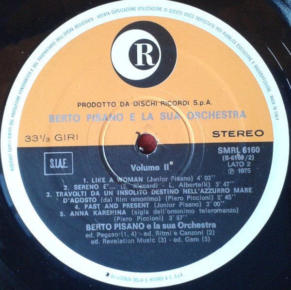 Berto Pisano E La Sua Orchestra - Volume II (LP, Album)