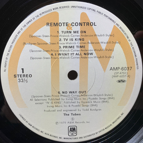 The Tubes - Remote Control (LP, Album)