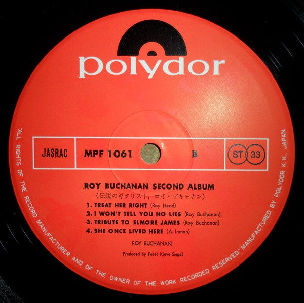 Roy Buchanan - Second Album (LP, Album, RE)
