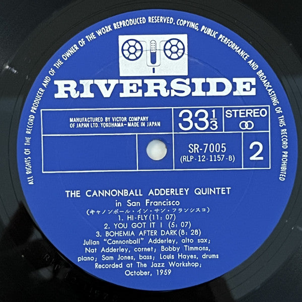 The Cannonball Adderley Quintet - In San Francisco (LP, Album, RE)