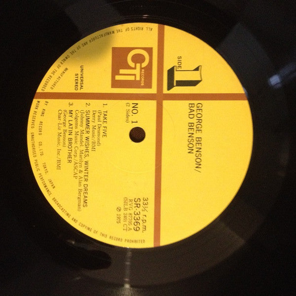 George Benson - Bad Benson (LP, Album, Gat)