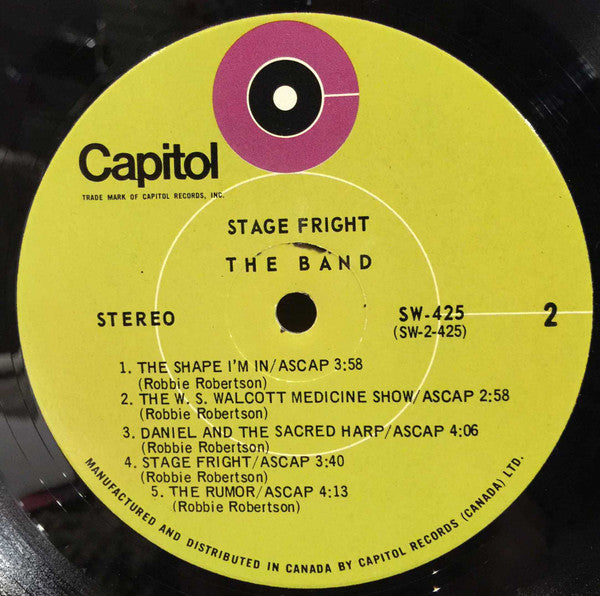 The Band - Stage Fright (LP, Album)