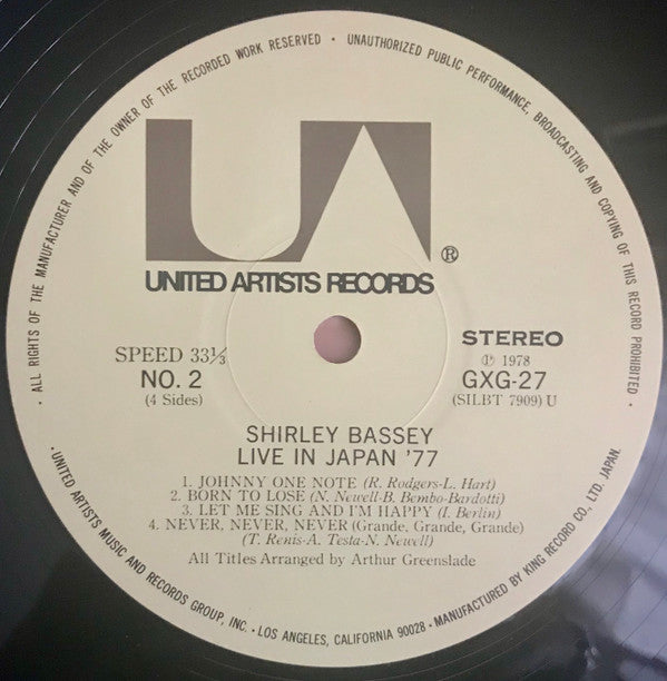Shirley Bassey - Live In Japan (2xLP, Album)