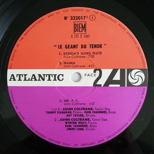 John Coltrane - Le Géant Du Ténor (LP, Album, Mono, RP)