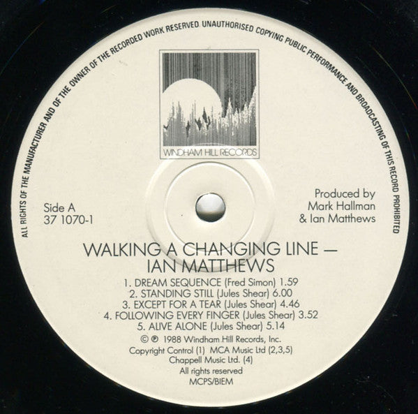 Ian Matthews* - Walking A Changing Line (LP, Album)