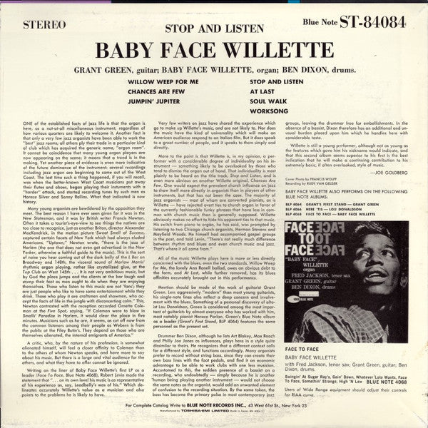 Baby Face Willette* - Stop And Listen (LP, Album, Ltd, RE)