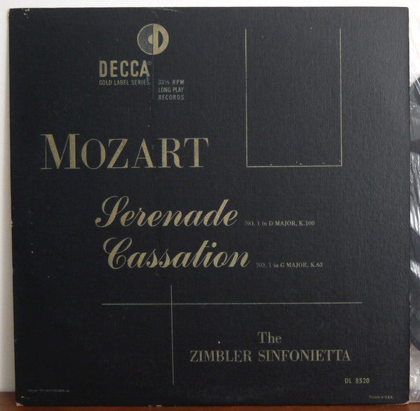 Wolfgang Amadeus Mozart - Serenade No. 1 In D Major, K. 100 / Cassa...