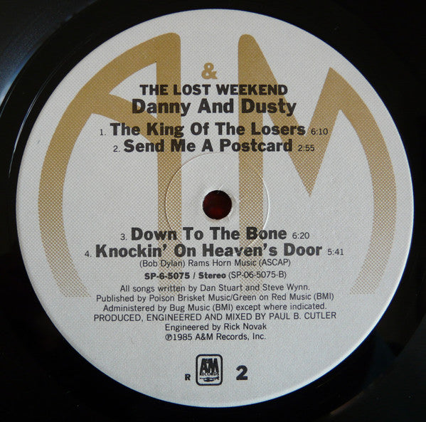 Danny & Dusty - The Lost Weekend (LP, Album, Ind)