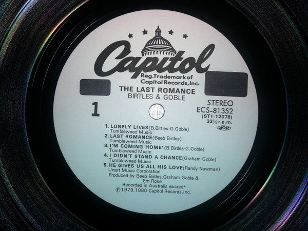Birtles & Goble - The Last Romance (LP, Album, Promo)