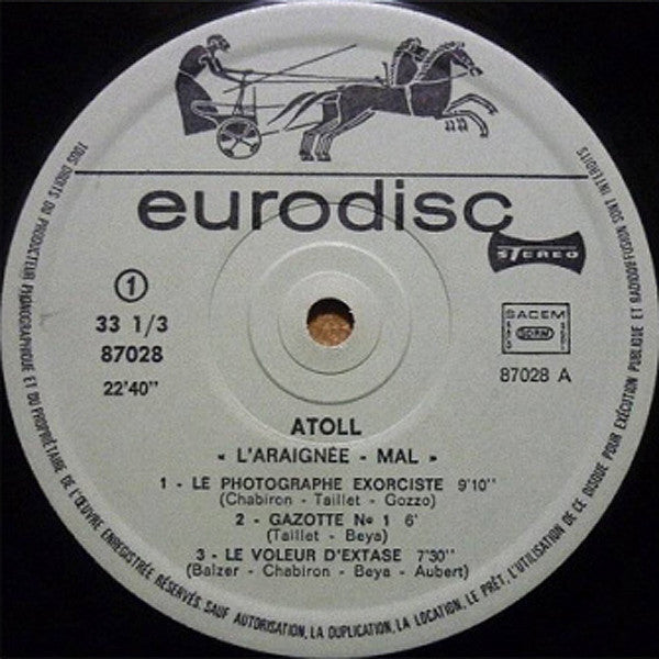 Atoll - L'Araignée-Mal (LP, Album)
