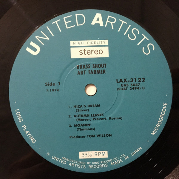 Art Farmer - Brass Shout (LP, Album, Ltd, RE)