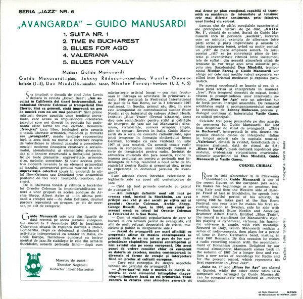 Guido Manusardi - Avangarda (10"", Album, RE)