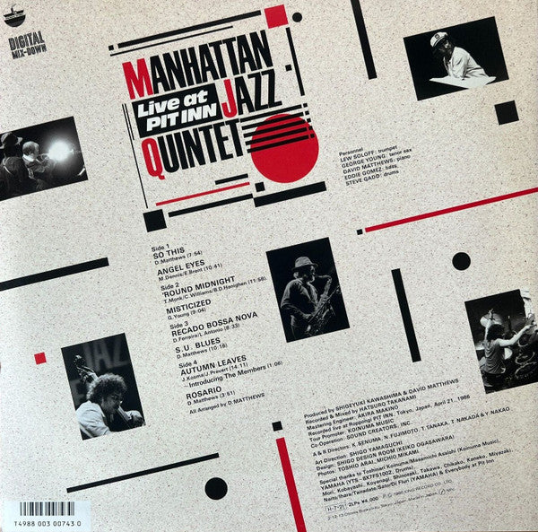Manhattan Jazz Quintet - Live At Pit Inn (2xLP, Album)