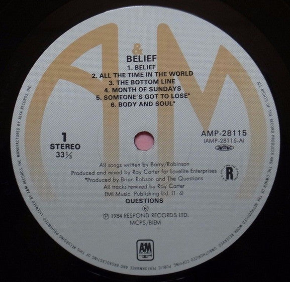 The Questions (2) - Belief (LP, Album)