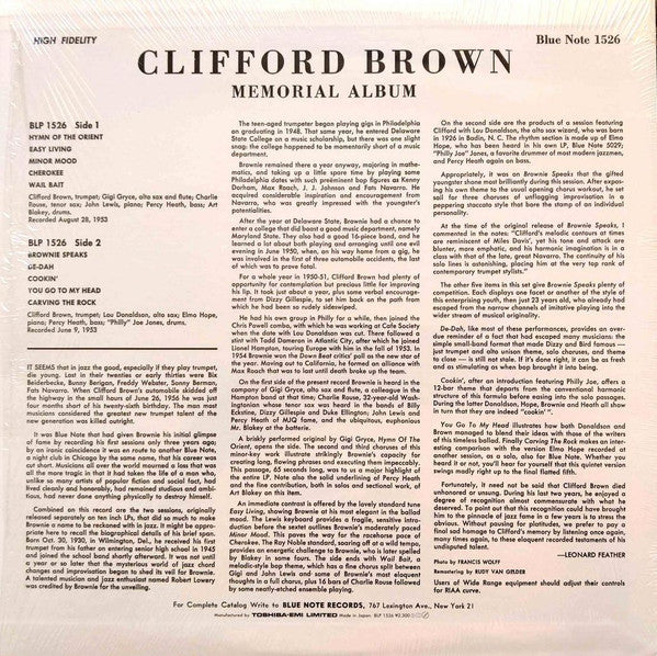 Clifford Brown - Memorial Album (LP, Comp, Mono, RE)