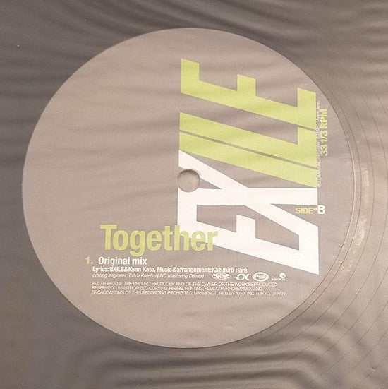 レア初期メンバーサイン直筆サイン】EXILE Together レコードLP - 邦楽