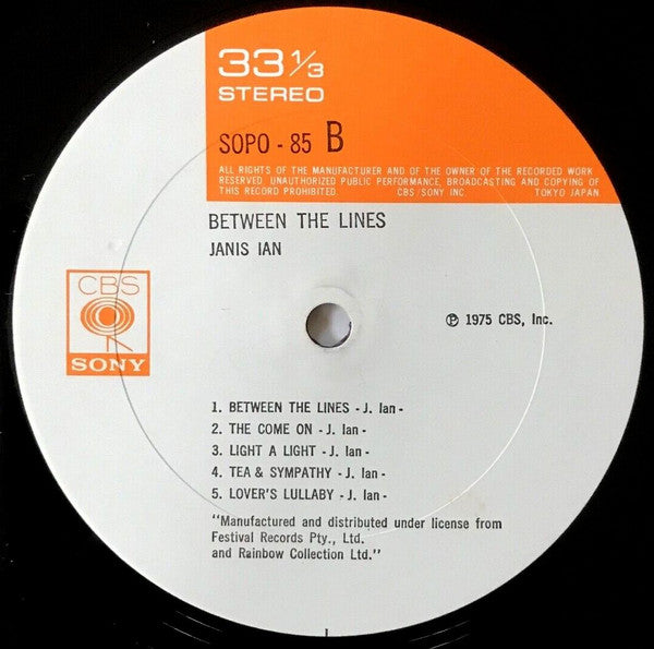 Janis Ian - Between The Lines (LP, Album)