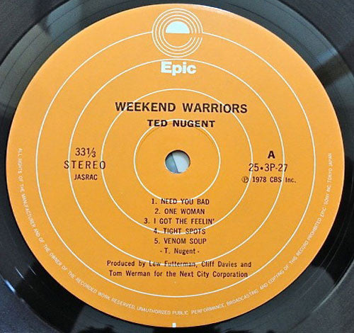 Ted Nugent - Weekend Warriors (LP, Album)