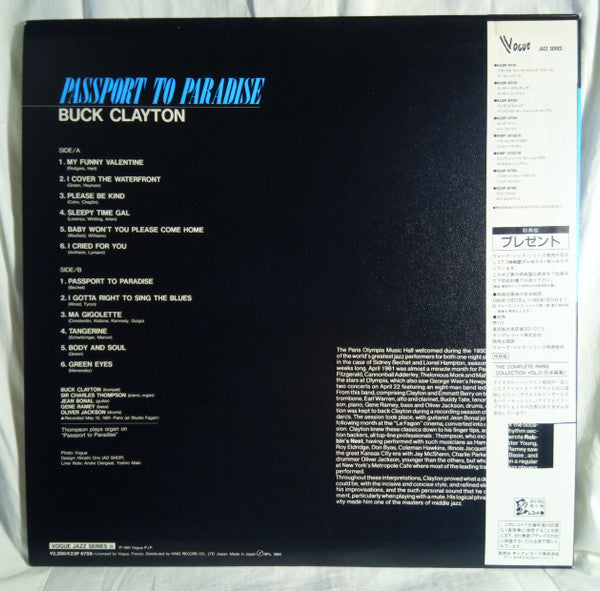 Buck Clayton - Passport To Paradise (LP, Album, Mono)