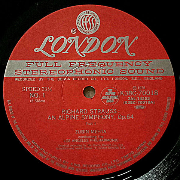 Richard Strauss - An Alpine Symphony(LP, Album)