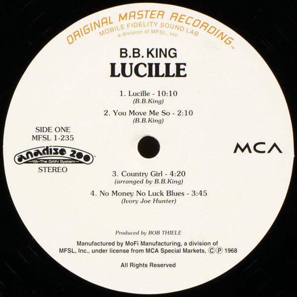 B.B. King - Lucille (LP, Album, Ltd, Num, RE, RM, 200)