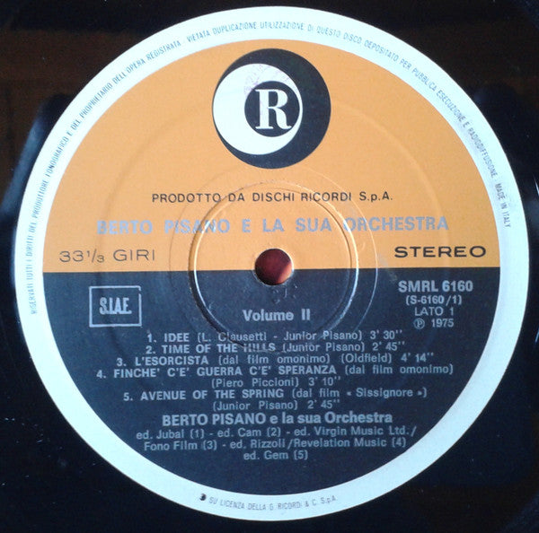 Berto Pisano E La Sua Orchestra - Volume II (LP, Album)