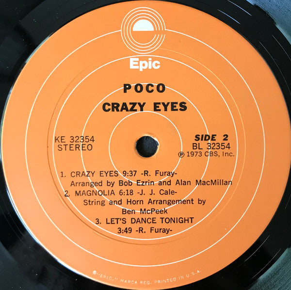 Poco (3) - Crazy Eyes (LP, Album, San)