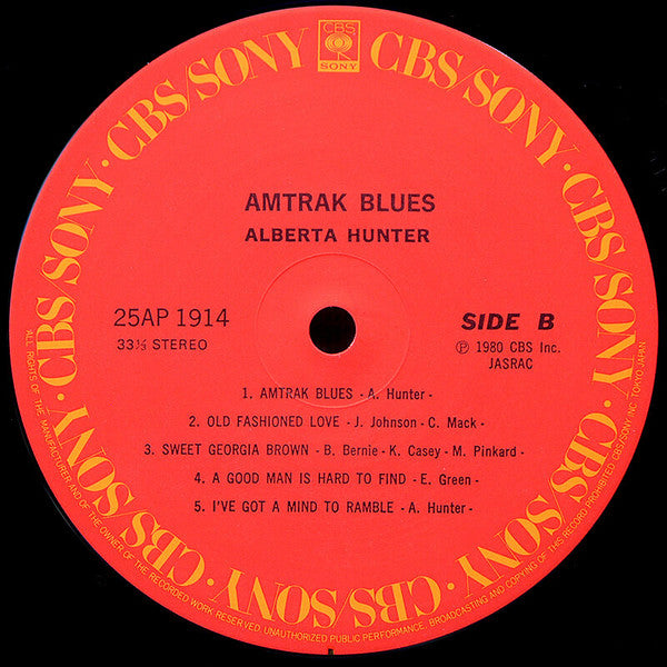 Alberta Hunter - Amtrak Blues (LP, Album)