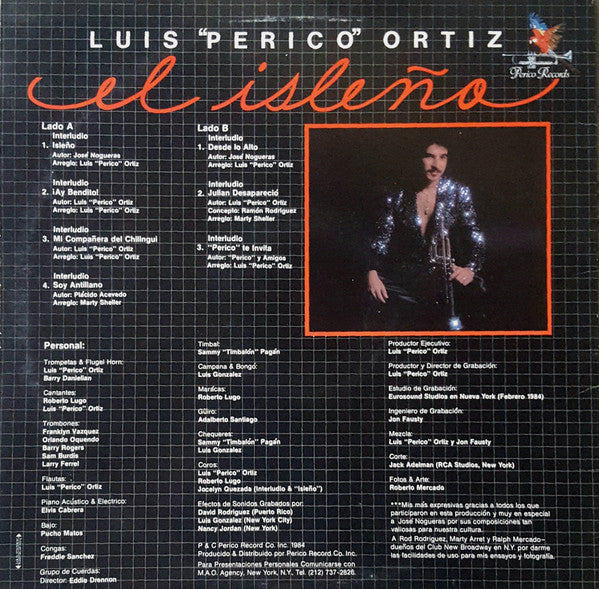 Luis ""Perico"" Ortiz - El Isleño(LP, Album, Pin)