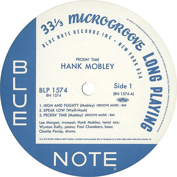 Hank Mobley - Lee Morgan - Peckin' Time (LP, Album, Mono, Ltd, RE)