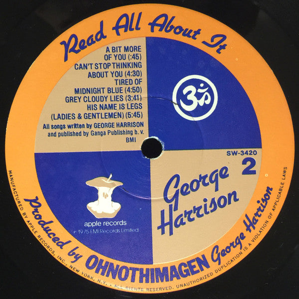 George Harrison - Extra Texture (Read All About It) (LP, Album, Win)