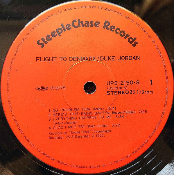 Duke Jordan - Flight To Denmark (LP, Album)