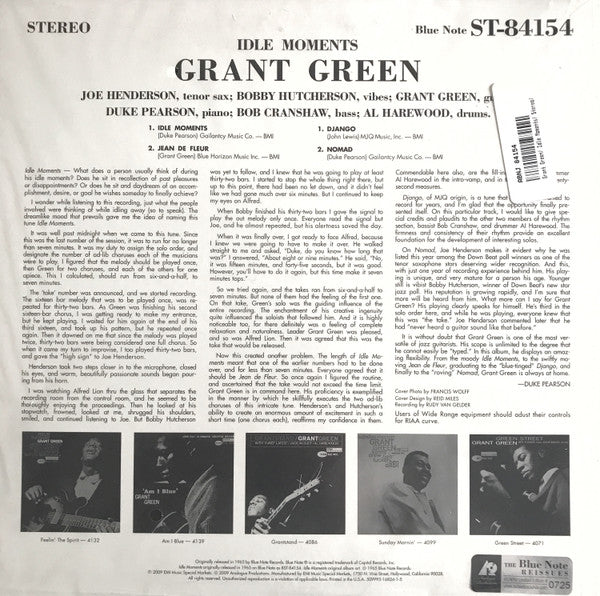 Grant Green - Idle Moments (2x12"", Album, Ltd, Num, RE, 180)