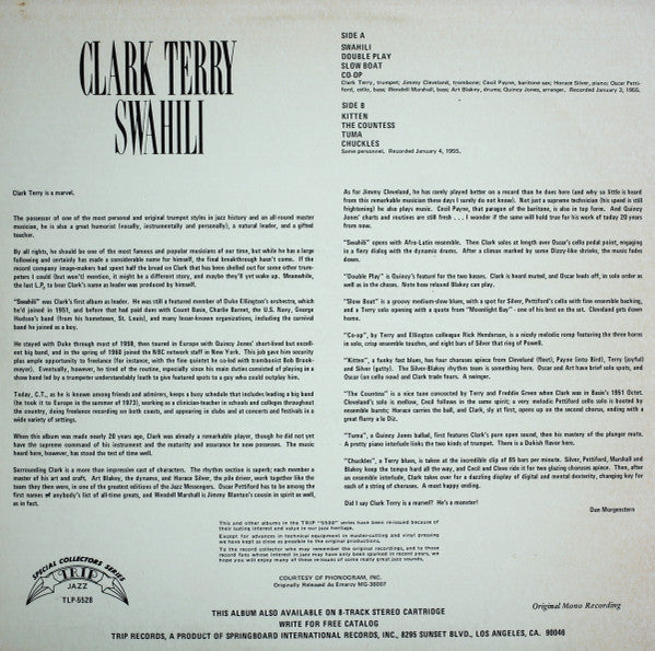 Clark Terry - Swahili (LP, Album, Mono, RE)
